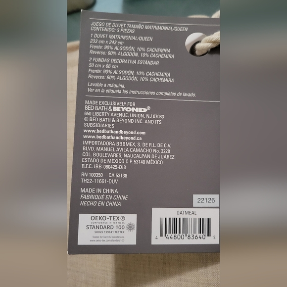 The Threadery (FULL/QUEEN)- Luxe Cotton Cashmere Duvet Cover Set NEW - Picture 11 of 11